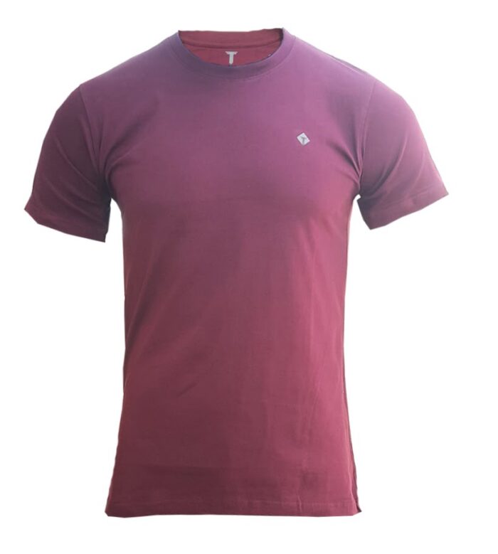 Branded Mens Cotton T-Shirt Maroon