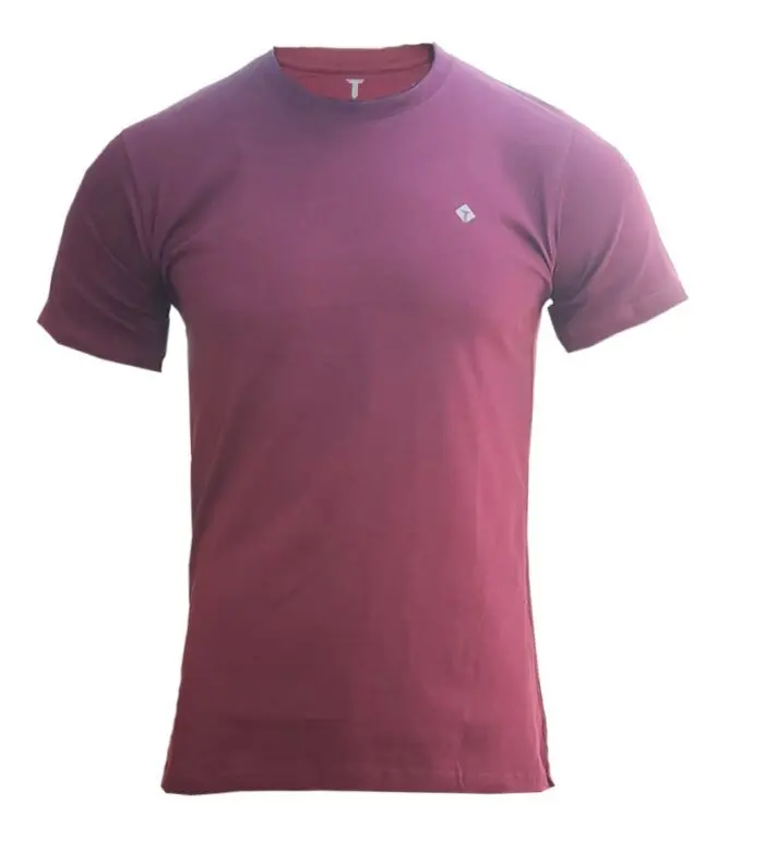 Branded Mens Cotton T-Shirt Maroon