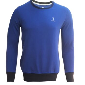 Branded Mens Cotton T-Shirt Dark Blue Full Hand