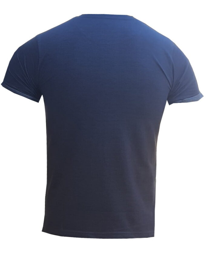Best Mens Cotton T Shirts Navy Blue MTS021 - Image 2