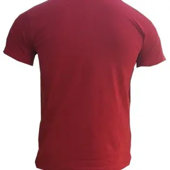 Branded Mens Cotton T-Shirt Maroon - Image 2