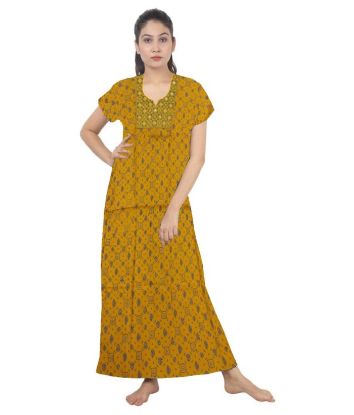 Loose Fit Nighty Long Maxi Sleepwear Nightgown for Women's or Ladies with Super Soft Comfortable Design ( XXL Size )