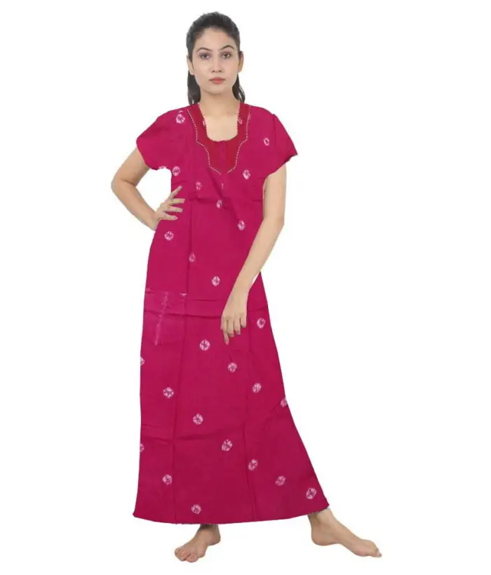Loose Fit Nighty Long Maxi Sleepwear Nightgown for Women's or Ladies with Super Soft Comfortable Design ( XL Size )