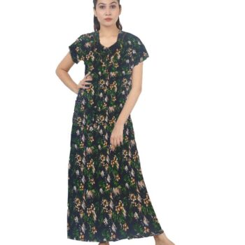 Loose Fit Nighty Long Maxi Sleepwear Nightgown for Women's or Ladies with Super Soft Comfortable Design ( L Size )