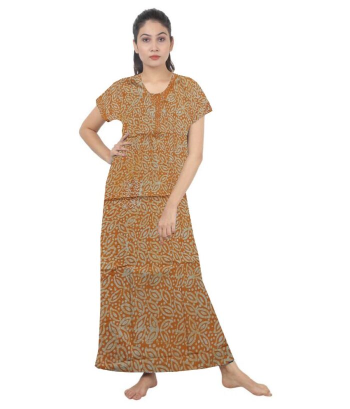 Loose Fit Nighty Long Maxi Sleepwear Nightgown for Women's or Ladies with Super Soft Comfortable Design ( XL Size )
