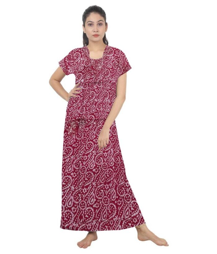 Loose Fit Nighty Long Maxi Sleepwear Nightgown for Women's or Ladies with Super Soft Comfortable Design ( XL Size )