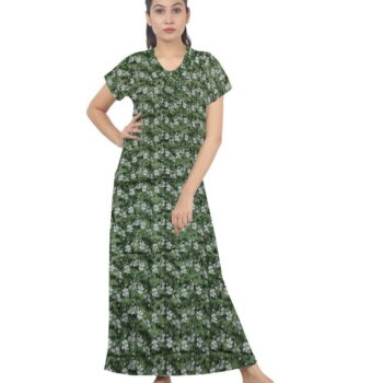 Loose Fit Nighty Long Maxi Sleepwear Nightgown for Women's or Ladies with Super Soft Comfortable Design ( XXL Size )