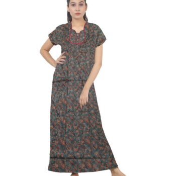 Loose Fit Nighty Long Maxi Sleepwear Nightgown for Women's or Ladies with Super Soft Comfortable Design ( XL Size )