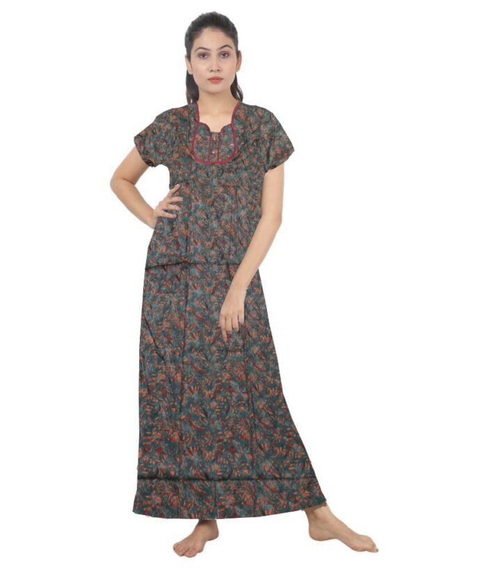 Loose Fit Nighty Long Maxi Sleepwear Nightgown for Women's or Ladies with Super Soft Comfortable Design ( XL Size )