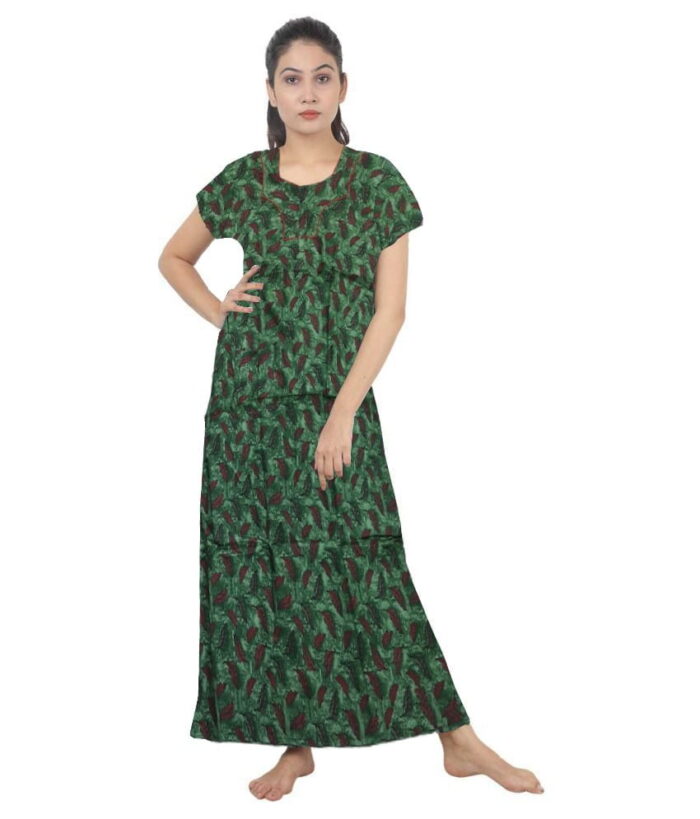 Loose Fit Nighty Long Maxi Sleepwear Nightgown for Women's or Ladies with Super Soft Comfortable Design ( L Size )