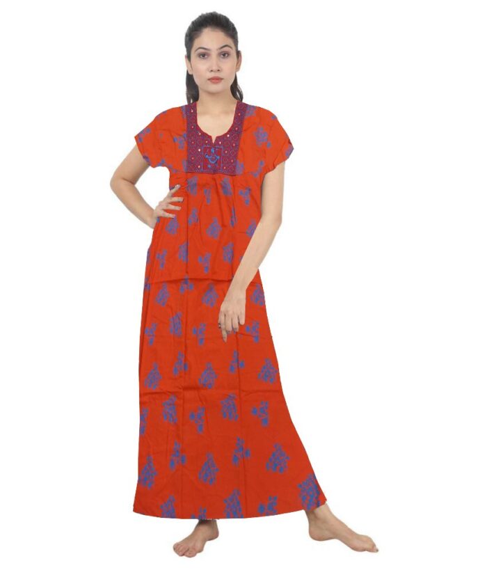 Loose Fit Nighty Long Maxi Sleepwear Nightgown for Women's or Ladies with Super Soft Comfortable Design ( XXL Size )