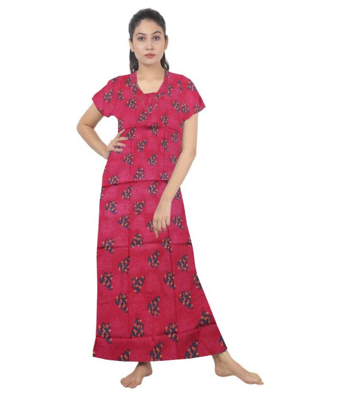 Loose Fit Nighty Long Maxi Sleepwear Nightgown for Women's or Ladies with Super Soft Comfortable Design ( XL Size )