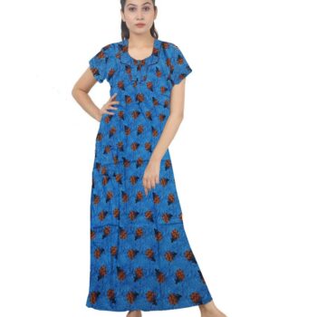 Loose Fit Nighty Long Maxi Sleepwear Nightgown for Women's or Ladies with Super Soft Comfortable Design ( L Size )