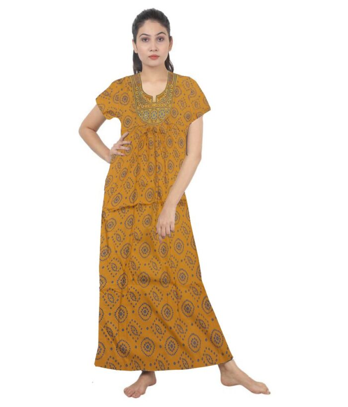 Loose Fit Nighty Long Maxi Sleepwear Nightgown for Women's or Ladies with Super Soft Comfortable Design ( XXL Size )