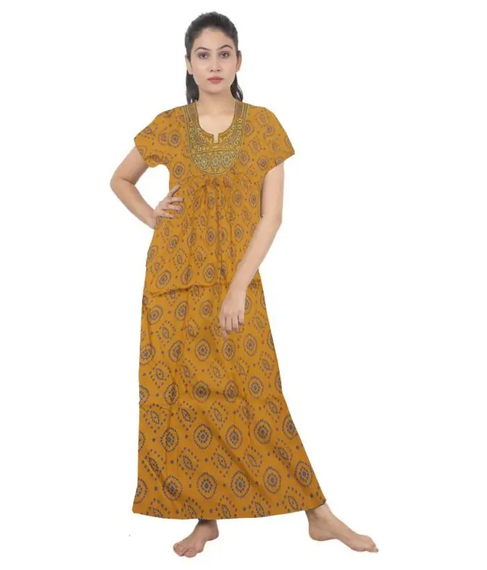 Loose Fit Nighty Long Maxi Sleepwear Nightgown for Women's or Ladies with Super Soft Comfortable Design ( XXL Size )
