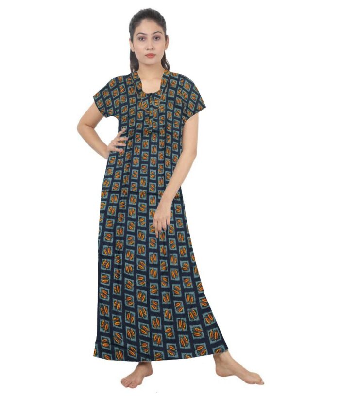 Loose Fit Nighty Long Maxi Sleepwear Nightgown for Women's or Ladies with Super Soft Comfortable Design ( XL Size )