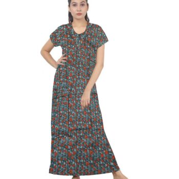 Loose Fit Nighty Long Maxi Sleepwear Nightgown for Women's or Ladies with Super Soft Comfortable Design ( L Size )