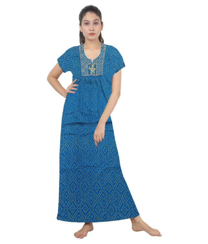 Loose Fit Nighty Long Maxi Sleepwear Nightgown for Women's or Ladies with Super Soft Comfortable Design ( XXL Size )