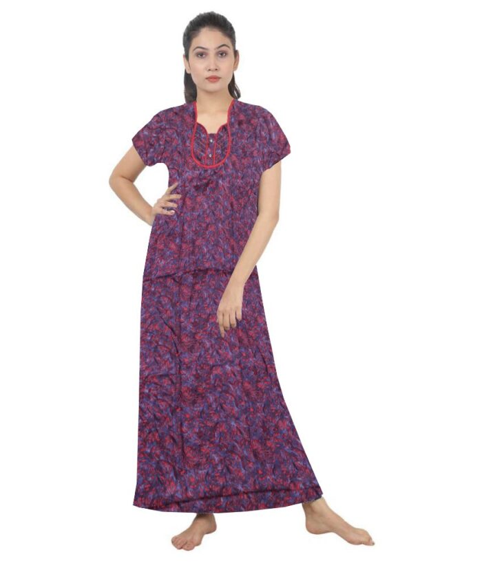 Loose Fit Nighty Long Maxi Sleepwear Nightgown for Women's or Ladies with Super Soft Comfortable Design ( XL Size )