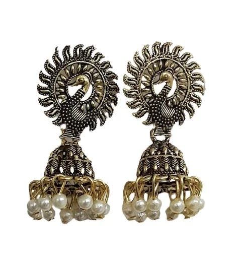 Earrings for Women Jewellery Kashmiri Jhumka earrings for Girls and Women - Length 4 cm