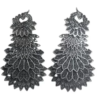 Traditional Ethnic Bridal Wedding Hangings Meenakari jhumka Jewellery for Women/Girls- Length 7.5 cm