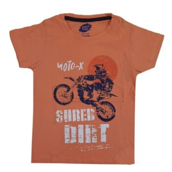 Online Dress Stores Cotton Trendy Best Orange T-Shirt for Boys 03-04 Years
