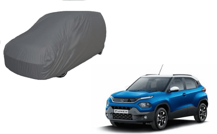 Grey Matty Car Body Cover for Tata Punch