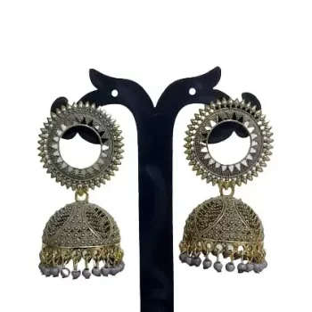 Traditional Ethnic Bridal Wedding Hangings Meenakari jhumka Jewellery for Women/Girls-FJ0067