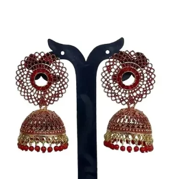 Traditional Ethnic Bridal Wedding Hangings Meenakari jhumka Jewellery for Women/Girls-FJ0064