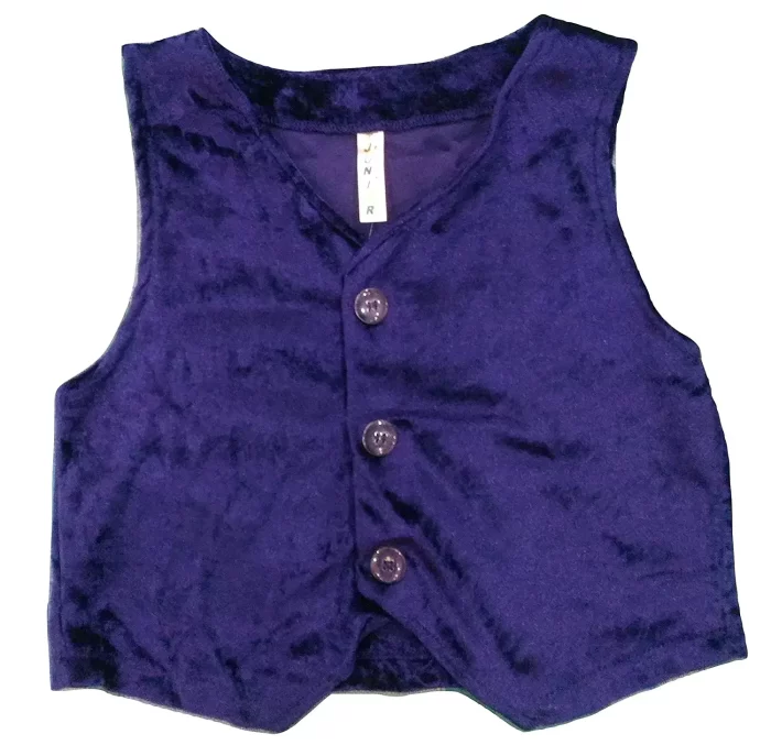 Velvet Waistcoat for Boys Blue Color ( 1- 8 Years)