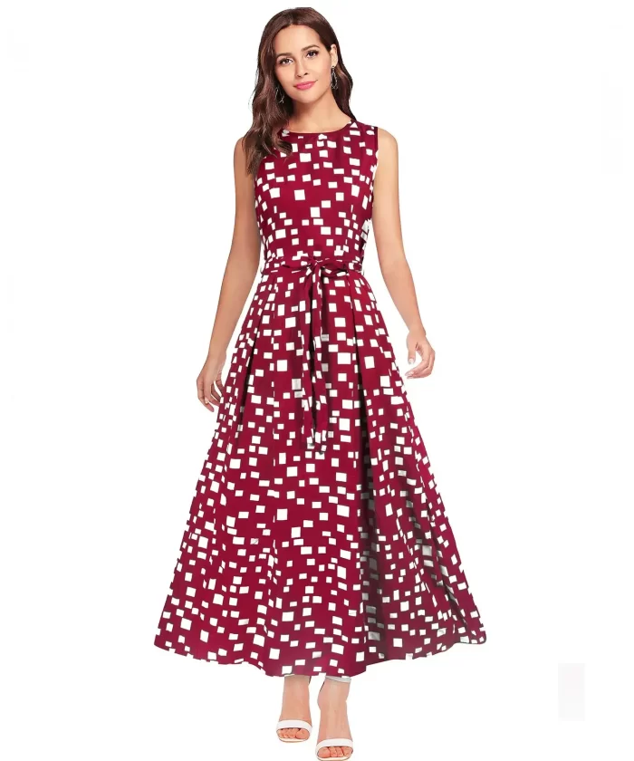 Women's Western Dress - Style Highway Gown Maroon