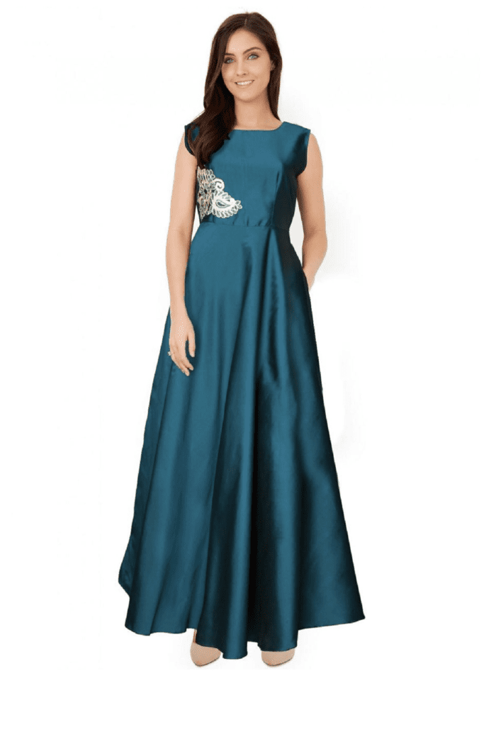 Women's Western Dress - Style Paris Green