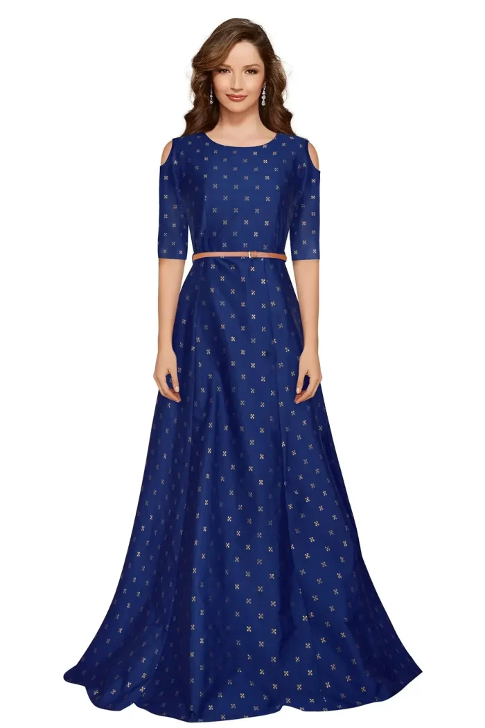 Women's Western Dress - Style Sofia Blue