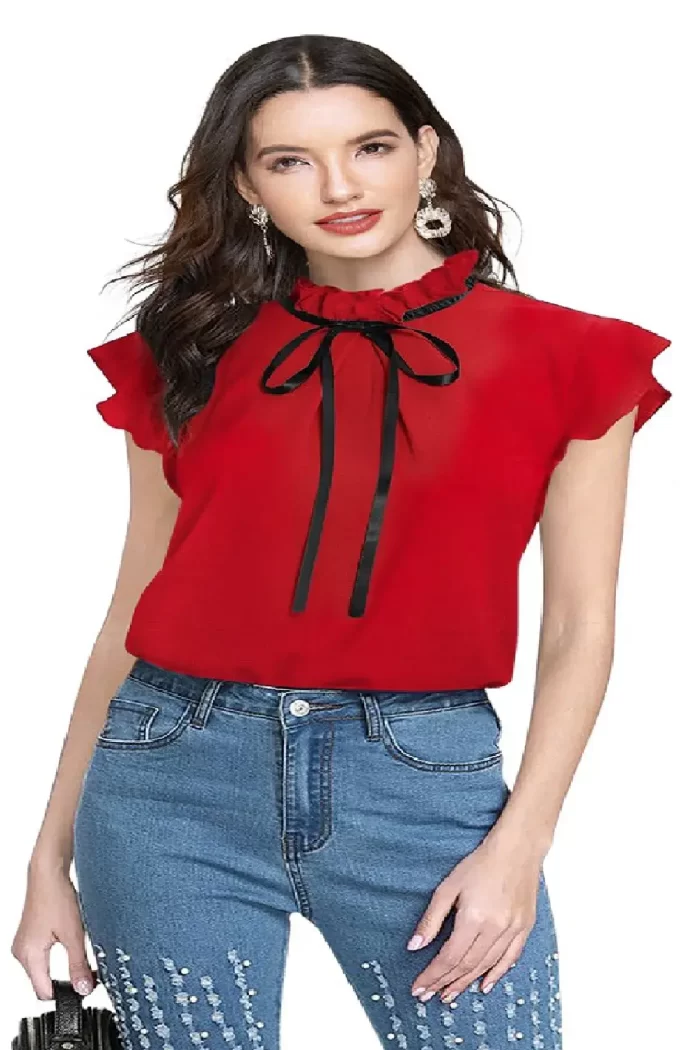 Women's Western Top - Style Tipsy Tops 22 Red