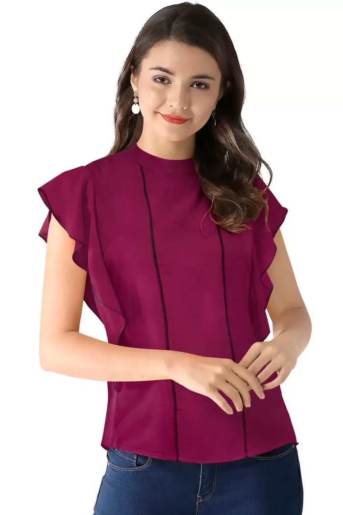 Women's Western Top - Style Tipsy Tops 18 Wine