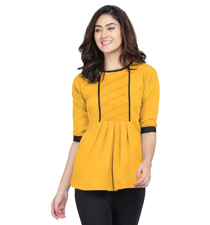 Women's Western Top - Style Tipsy Tops Yellow