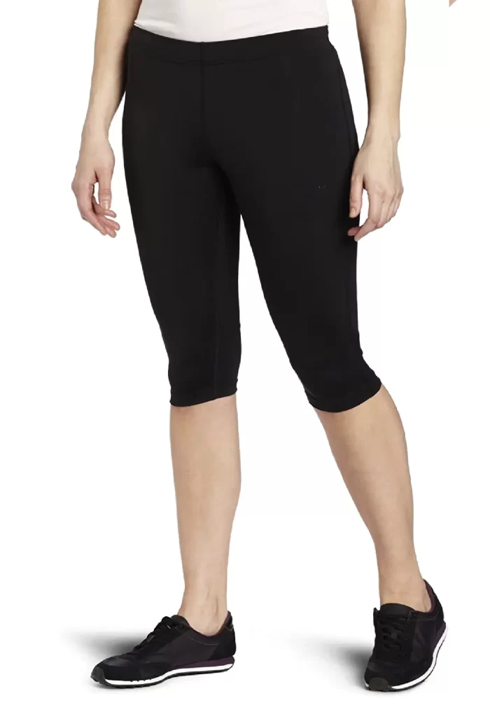 Best Fashionable 3/4th Leggings for Womens - Cotton Lycra 2w Stretchable Leggings Black Color