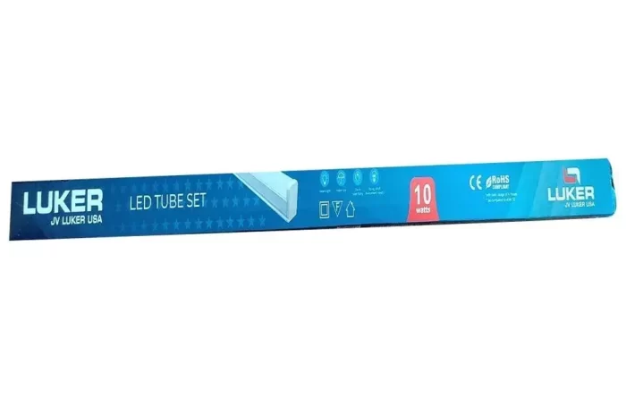 LUKER LT510P 2 FEET 10W LED TUBE SET WH