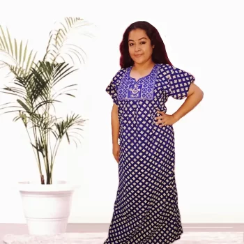 Fashionable Cotton Nighty for Women's or Ladies with Super Soft Comfortable Design ( XXL Size ) 60 inch Length