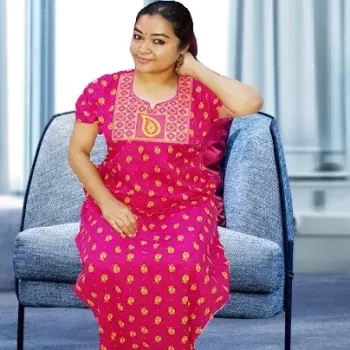 Fashionable Cotton Nighty for Women's or Ladies with Super Soft Comfortable Design ( XXL Size ) 60 inch Length