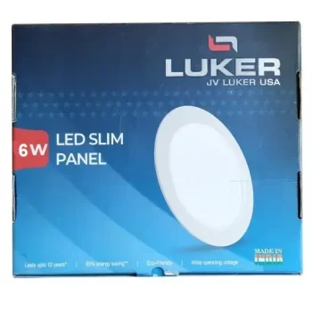 LUKER 6W LIVIANO SLIM PANEL ROUND LED LIGHT - Color White