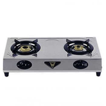 Butterfly Stainless Steel Ace 2 Burner Manual Heating Element Gas Stove (steel, 3-inch)