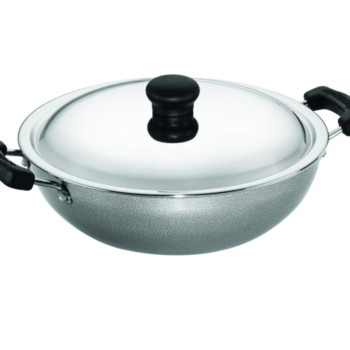 Butterfly Raga Non-Stick Aluminium Kadai with Lid, 20 cm