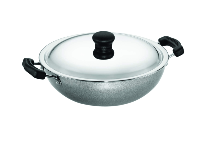 Butterfly Raga Non-Stick Aluminium Kadai with Lid, 20 cm