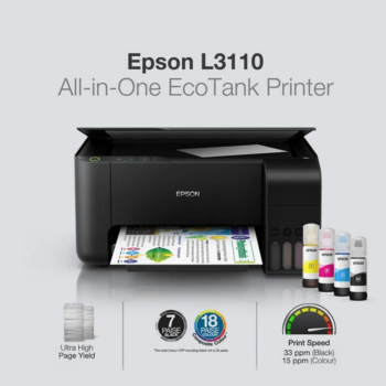 Epson EcoTank L3110 All-in-One Ink Tank Printer (Black) - Image 2