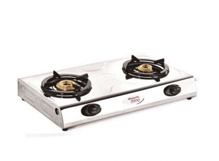 Butterfly LPG Rhino 2 Burner Stainless Steel Open Gas Stove (Multicolor)