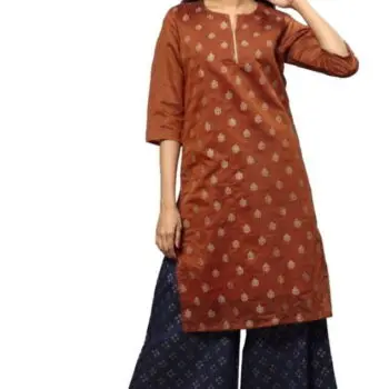 Ishitva Ladies Printed Kurti (Below Knee Length) – Only Top. Fabric : Art Silk With lining. - Image 2