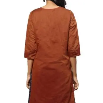 Ishitva Ladies Printed Kurti (Below Knee Length) – Only Top. Fabric : Art Silk With lining. - Image 3