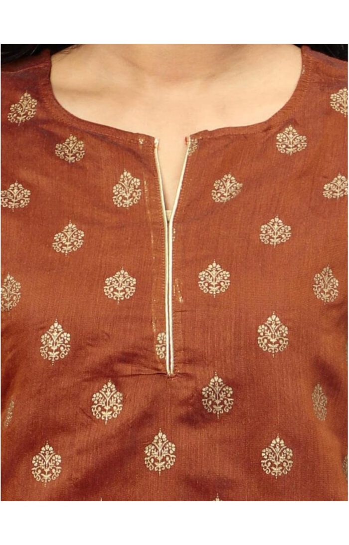 Ishitva Ladies Printed Kurti (Below Knee Length) – Only Top. Fabric : Art Silk With lining. - Image 4