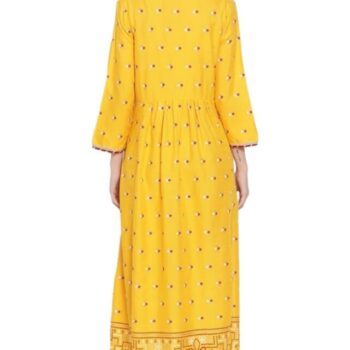 Aabta Ladies Printed Kurti (Below Knee Length) – Only Top. Fabric : Rayon Without lining. - Image 2